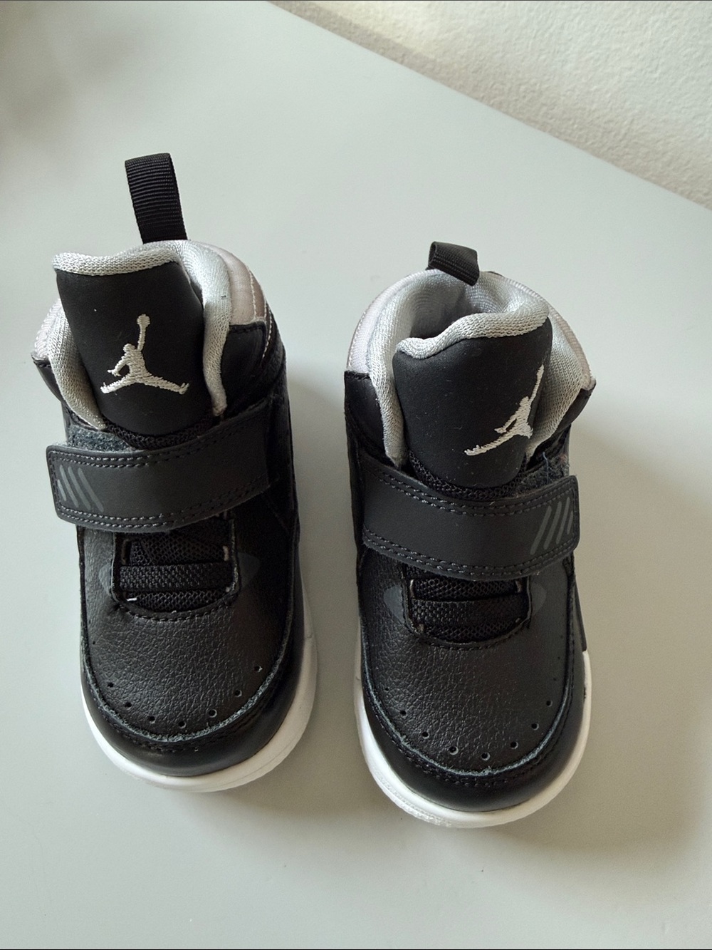 Jordan Kids Black and White High-Top Sneaker Boots
